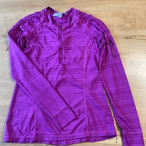 Athleta Fuchsia Zip-Up Top